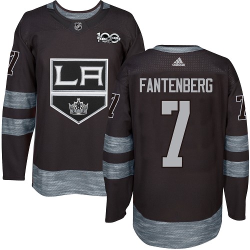 Adidas Kings #7 Oscar Fantenberg Black 1917-100th Anniversary Stitched NHL Jersey - Click Image to Close